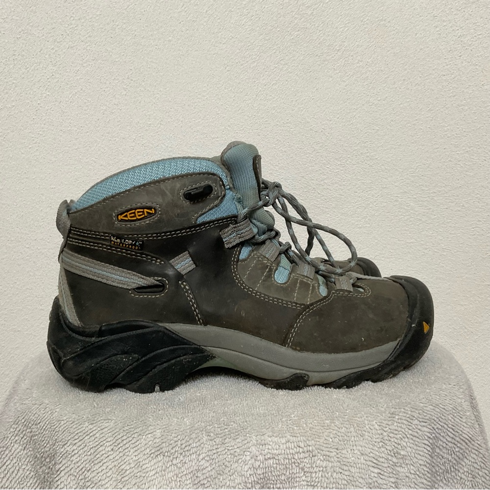 Keen Utility Detroit Mid Soft Soft Construction Shoe Magnet/Blue Bell Size 8.5